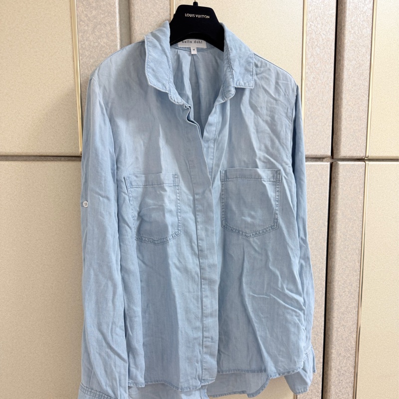 全新Bella Dahl 正品tencel質感軟牛仔上衣 M號-9