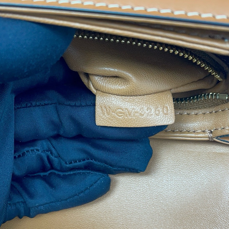 98新 celine賽琳teen凱旋門豆腐包老花拼棕/18*14*6cm/L7870-7