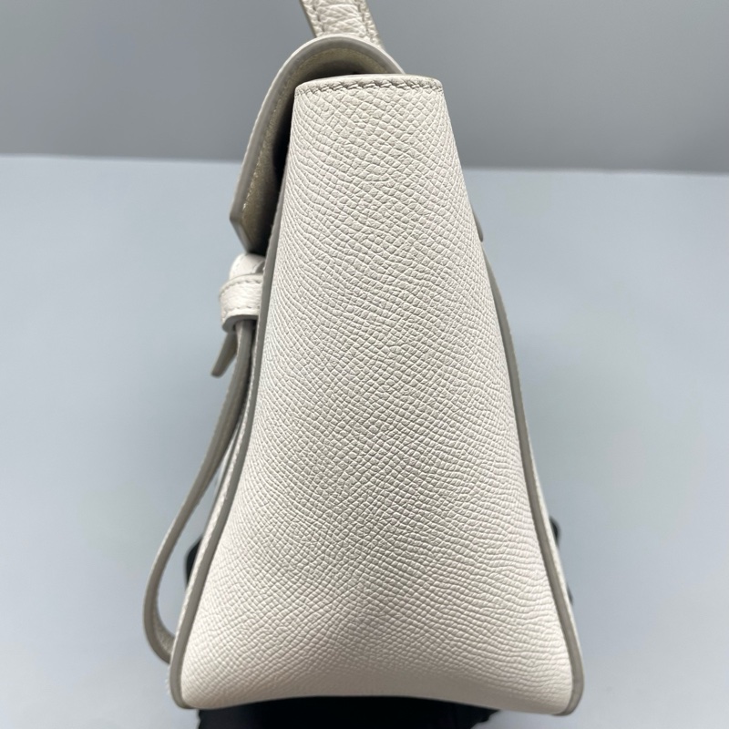 97新 celine賽琳新標鯰魚nano全皮白色20*20*10cm/-2