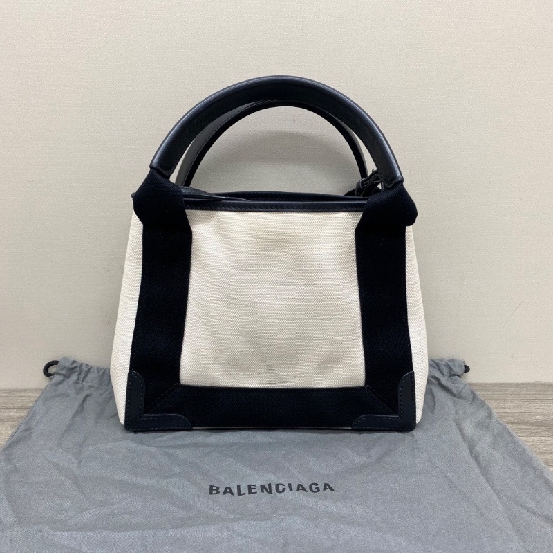 BALENCIAGA NAVY 徽標Logo子母手提肩背斜背包25*20*7.5 98新配件塵袋-6