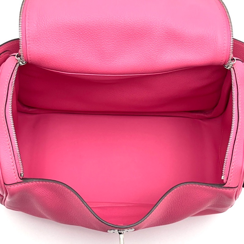 HERMES 唇膏粉銀扣 Lindy26手提肩背包26*17*13 98新配件盒子塵袋毛氈布-2