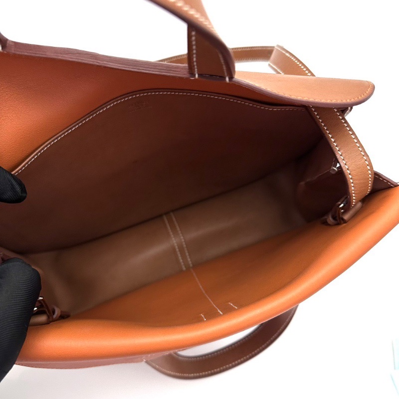 HERMES金棕馬鞍皮halzan31手提肩背斜背包31*22*9.5 98新配件塵袋-2