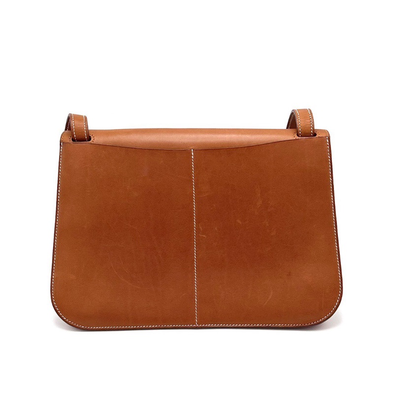 HERMES金棕馬鞍皮halzan31手提肩背斜背包31*22*9.5 98新配件塵袋-6