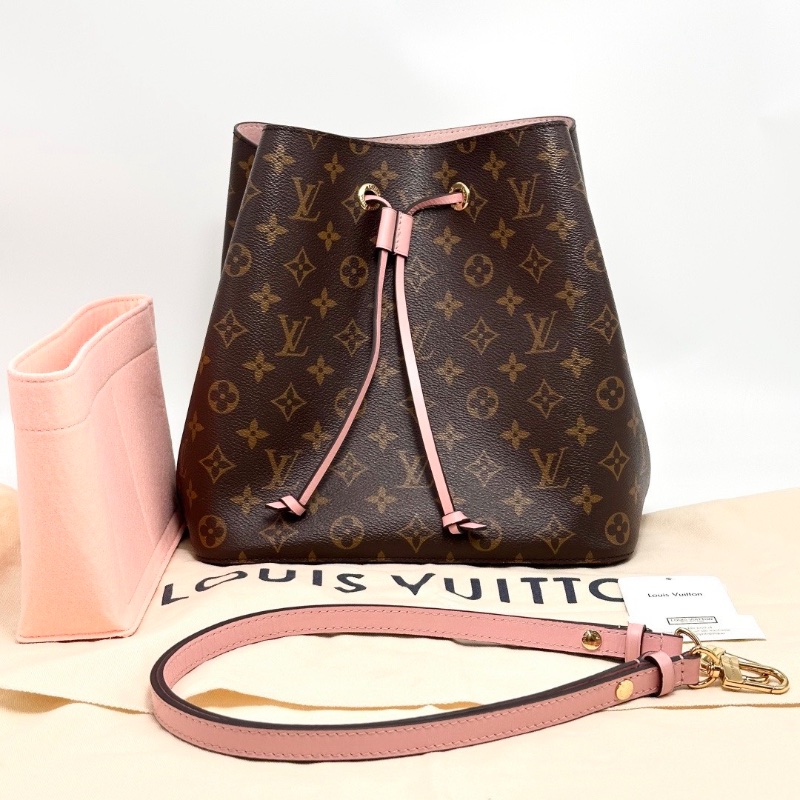 LV 經典老花粉水桶手提肩背斜背包26*26*17.5 98新配件塵袋包撐-1