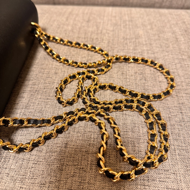 經典款 Tory Burch Emerson 黑金防刮鏈條包-23