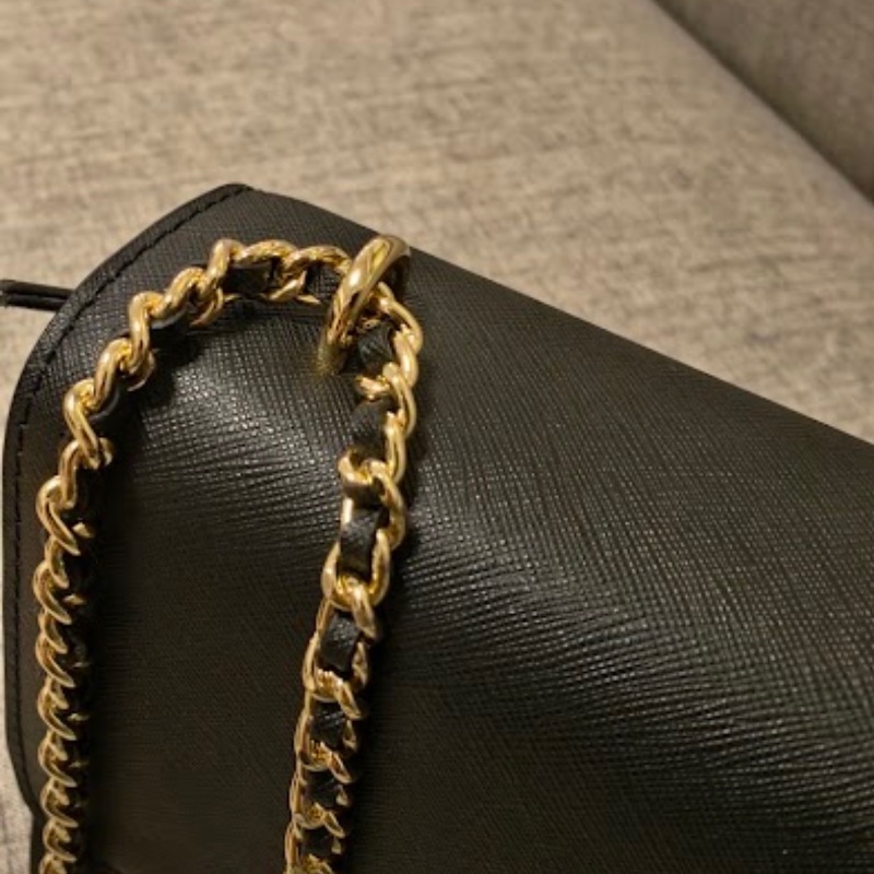 經典款 Tory Burch Emerson 黑金防刮鏈條包-24