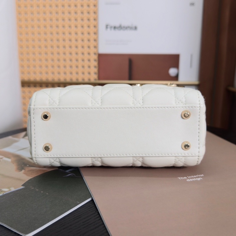 DIOR白金三格黛妃手提肩背斜背包17*15*7 98新配件塵袋 保卡-4