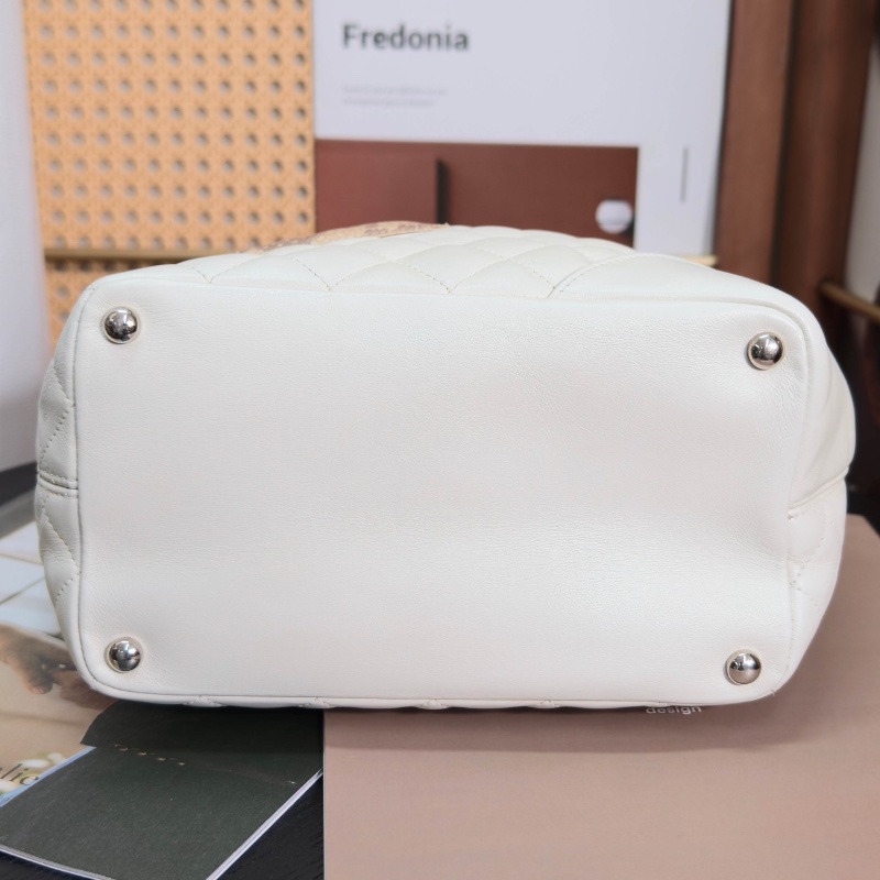 CHANEL康鵬拼皮菜籃子手提包 20*22*11.5 98新配件塵袋保卡-4