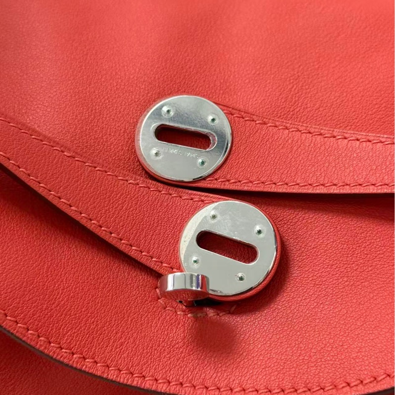 🌈Hermes❤️Lindy 30❤️心紅色銀扣🌟99新🌟Swift皮🌟愛馬仕🌟-7