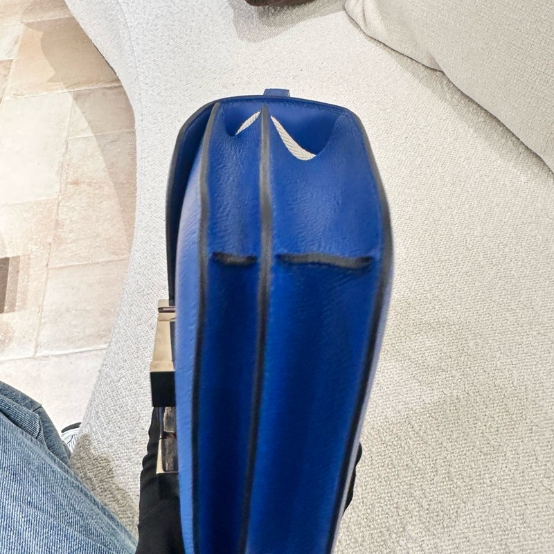 🌈Hermes💙Mini Constance 19💙深藍色琺瑯扣🌟98新🌈Epsom皮🌟愛馬仕🌟-5