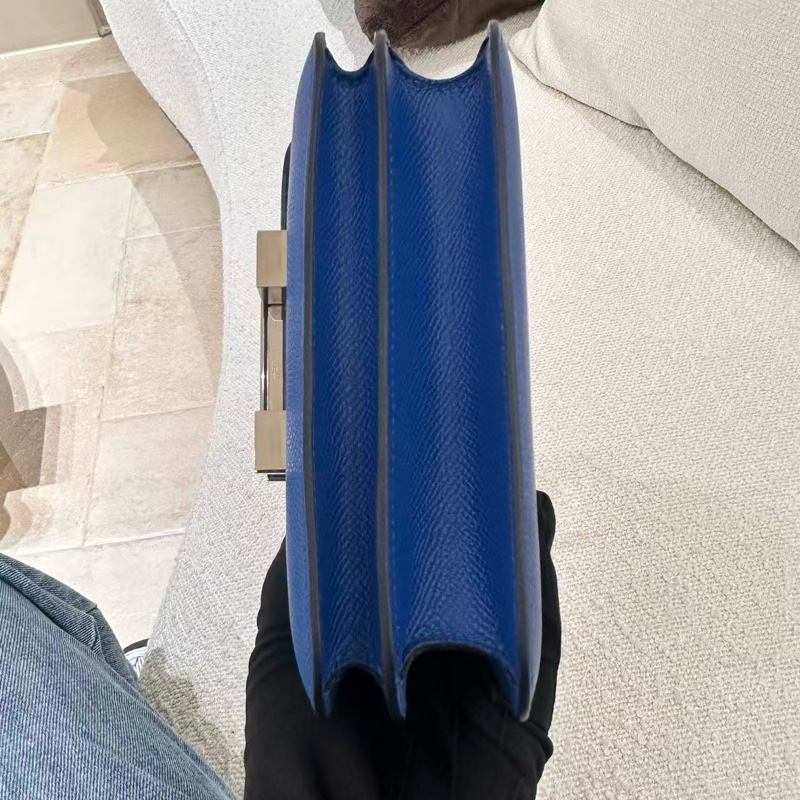 🌈Hermes💙Mini Constance 19💙深藍色琺瑯扣🌟98新🌈Epsom皮🌟愛馬仕🌟-7