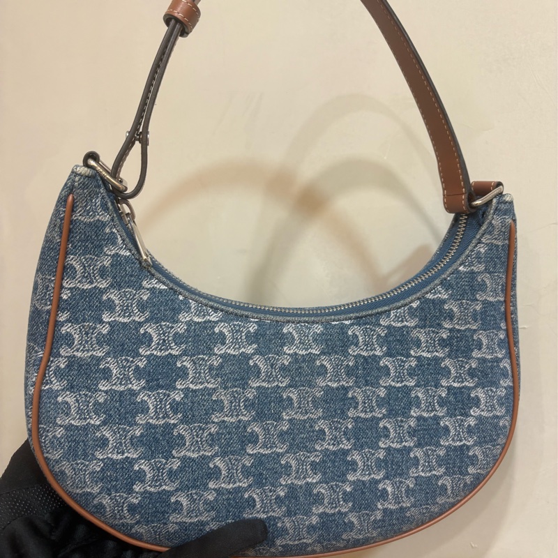 Celine 牛仔丹寧腋下包-0