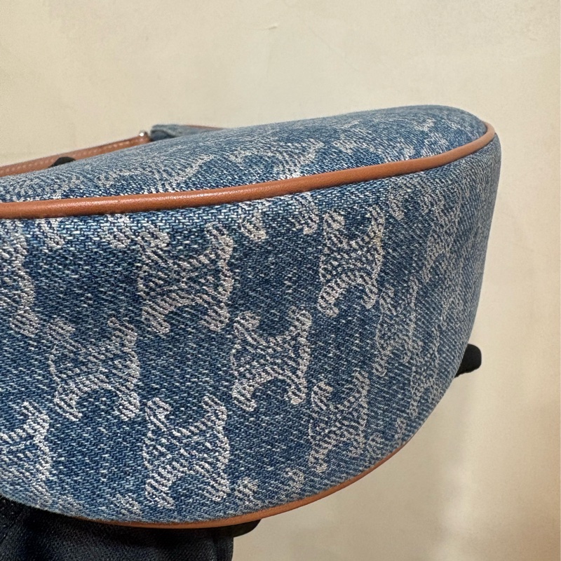 Celine 牛仔丹寧腋下包-5