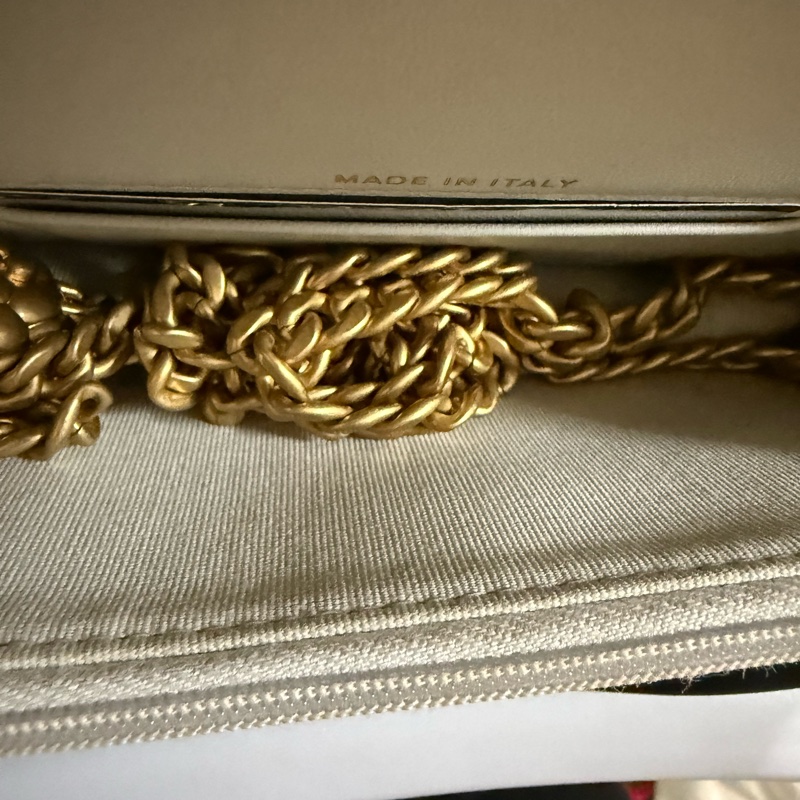 Chanel 山茶花17 cm mini手機包/肩背包 山茶花金色可調節扣-12