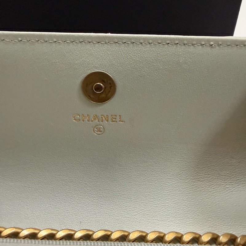 Chanel 山茶花17 cm mini手機包/肩背包 山茶花金色可調節扣-15