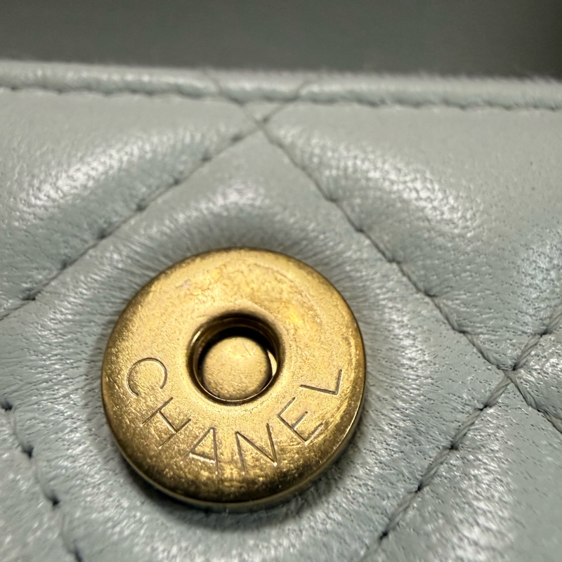 Chanel 山茶花17 cm mini手機包/肩背包 山茶花金色可調節扣-16