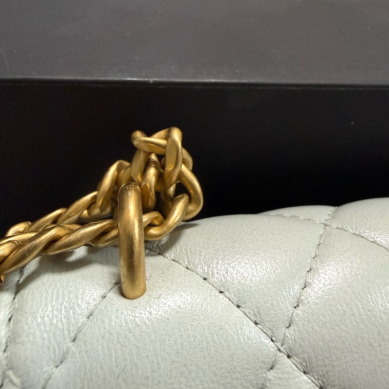 Chanel 山茶花17 cm mini手機包/肩背包 山茶花金色可調節扣-30