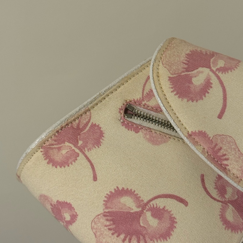 Vintage Dior稀有款粉色老花腋下包-22