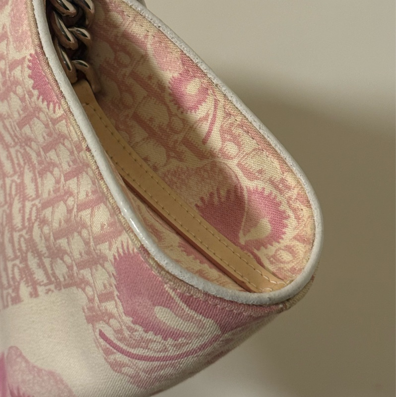 Vintage Dior稀有款粉色老花腋下包-36