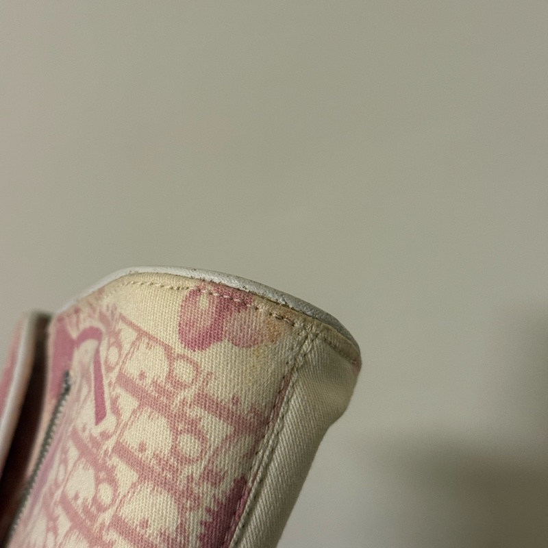 Vintage Dior稀有款粉色老花腋下包-37