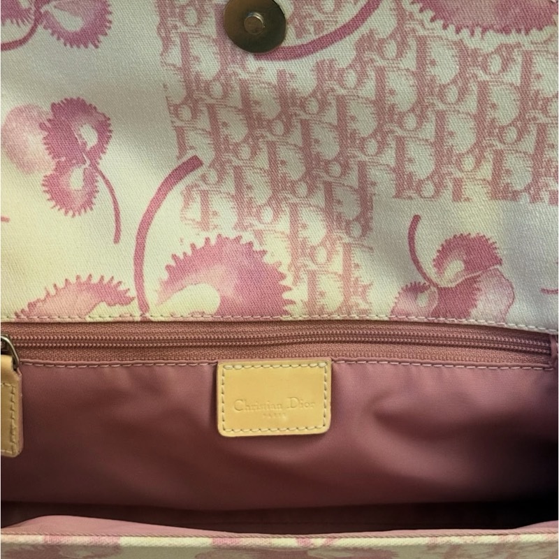Vintage Dior稀有款粉色老花腋下包-45