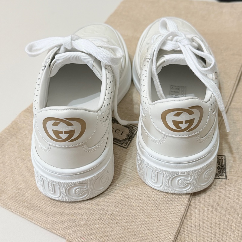 914intheair精品代購『全新閒置』Gucci古馳浮雕GG Logo 厚底餅乾鞋小白鞋-11