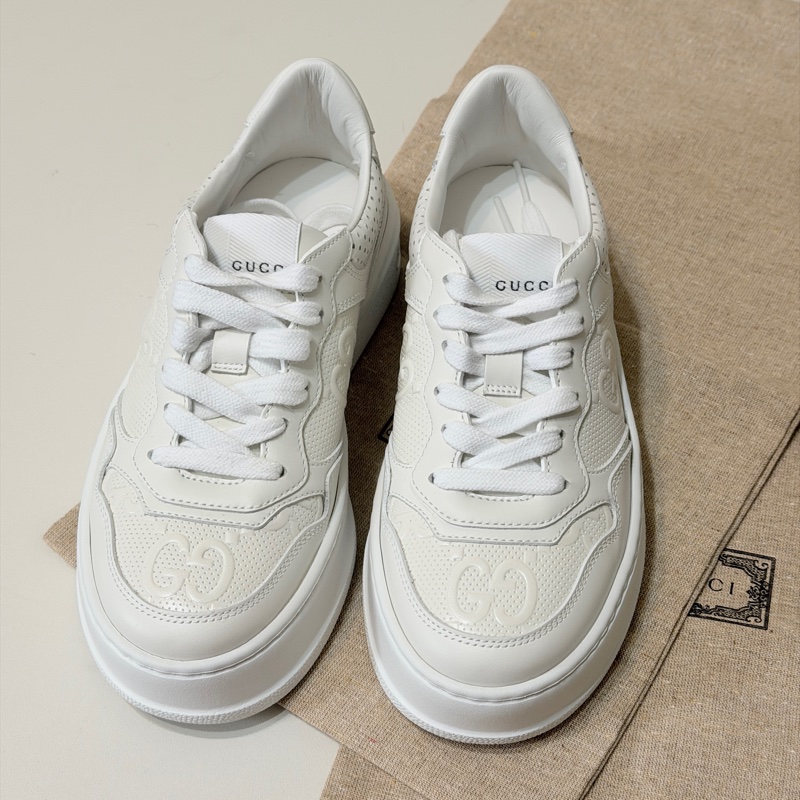 914intheair精品代購『全新閒置』Gucci古馳浮雕GG Logo 厚底餅乾鞋小白鞋-21