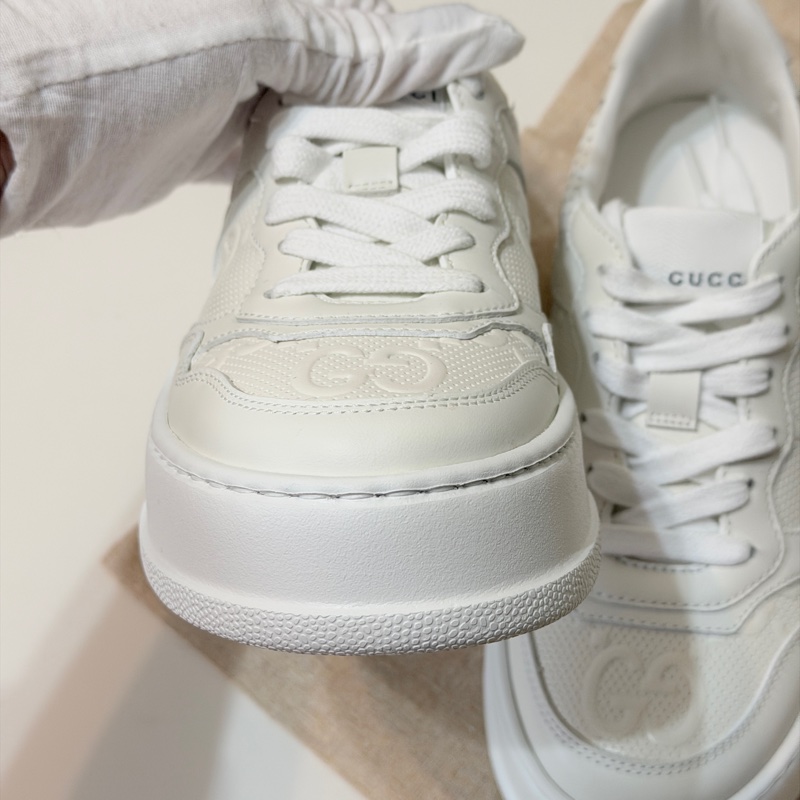 914intheair精品代購『全新閒置』Gucci古馳浮雕GG Logo 厚底餅乾鞋小白鞋-22