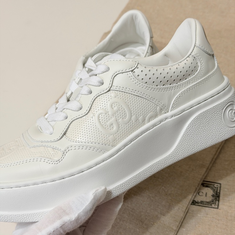 914intheair精品代購『全新閒置』Gucci古馳浮雕GG Logo 厚底餅乾鞋小白鞋-29