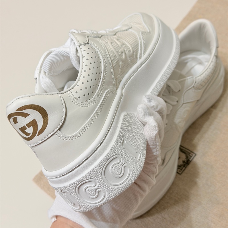 914intheair精品代購『全新閒置』Gucci古馳浮雕GG Logo 厚底餅乾鞋小白鞋-32
