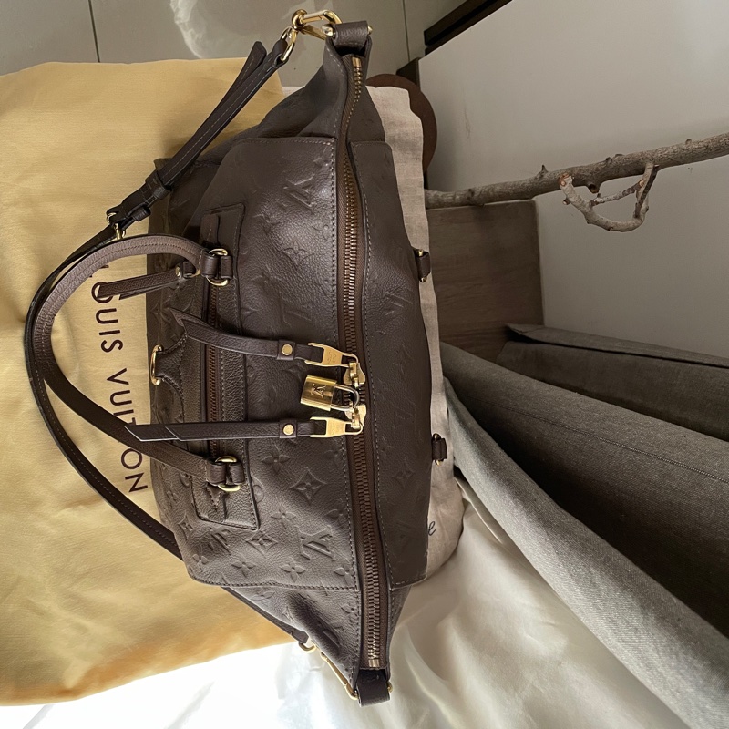 Louis Vuitton高級系列全皮托特包原10幾萬🎞LV老花字壓紋🎞 類never full🎞瀟🎞手提/肩背/側背/斜背/小資包/媽媽包/過夜包🎞正品🎞況好🎞🈶️原包附長背帶-18