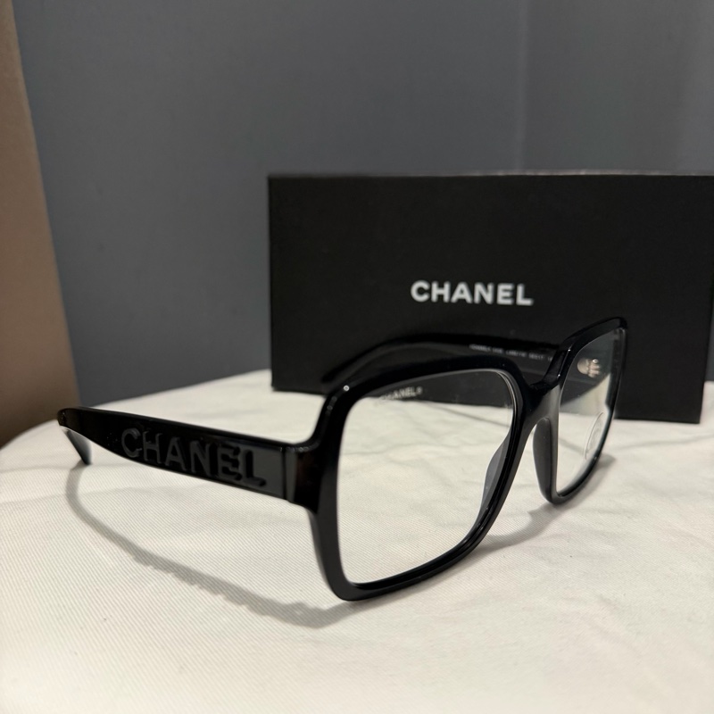 Chanel 香奈兒 爆款 so black 立體字母logo 平光眼鏡-1