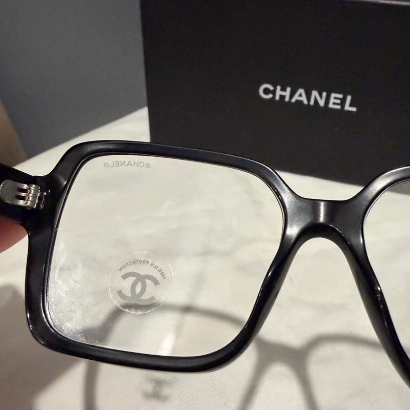 Chanel 香奈兒 爆款 so black 立體字母logo 平光眼鏡-3