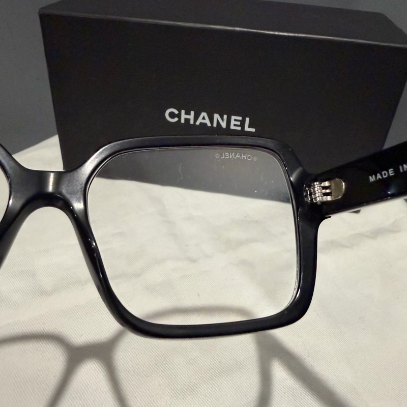 Chanel 香奈兒 爆款 so black 立體字母logo 平光眼鏡-4