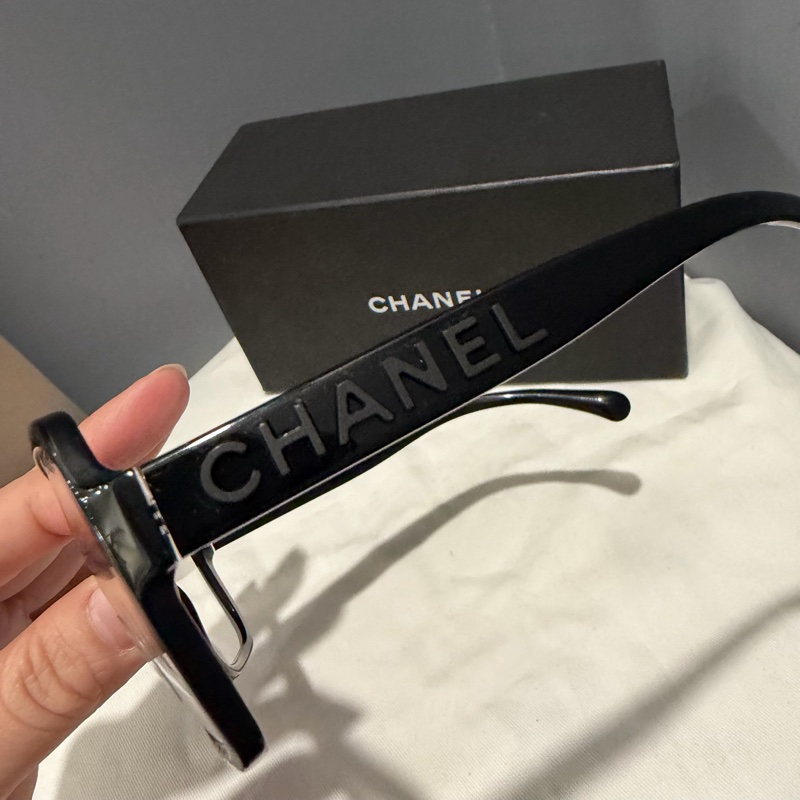 Chanel 香奈兒 爆款 so black 立體字母logo 平光眼鏡-9