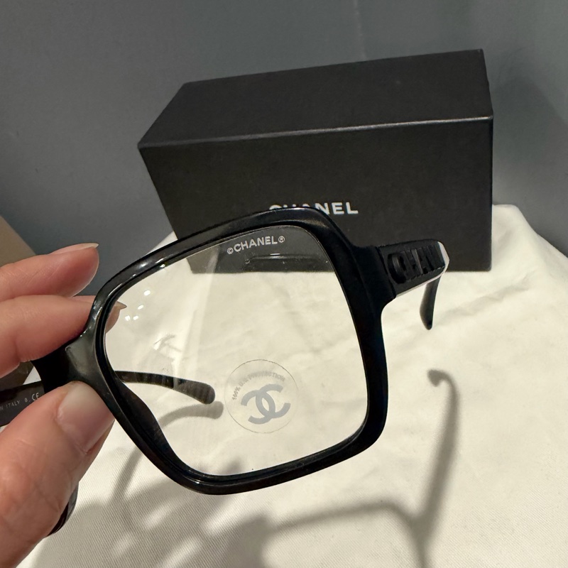 Chanel 香奈兒 爆款 so black 立體字母logo 平光眼鏡-14