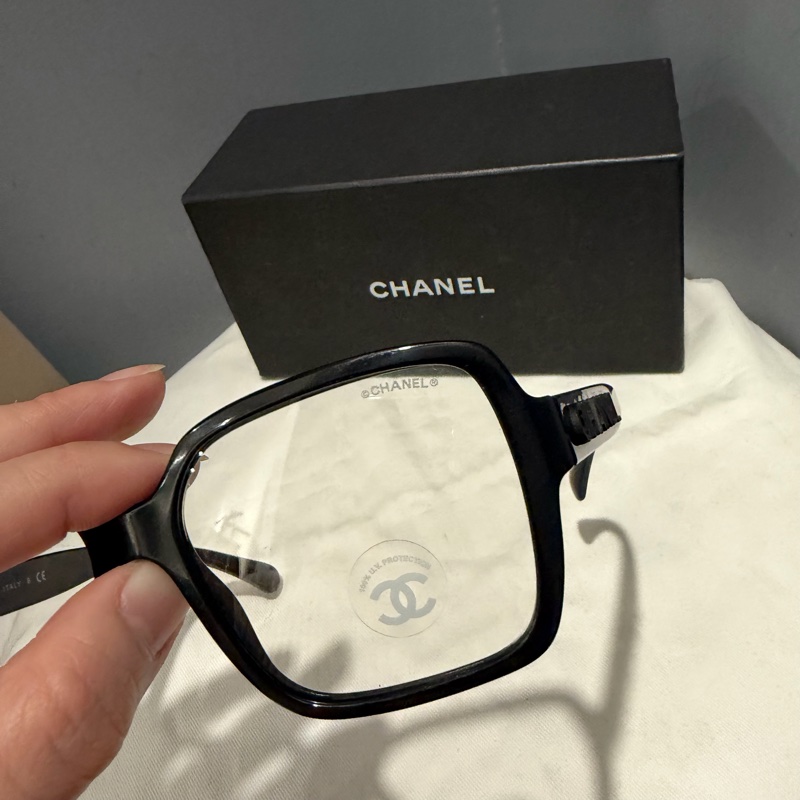 Chanel 香奈兒 爆款 so black 立體字母logo 平光眼鏡-15
