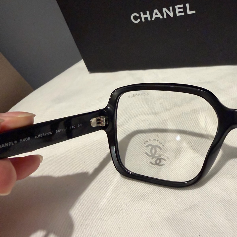 Chanel 香奈兒 爆款 so black 立體字母logo 平光眼鏡-16