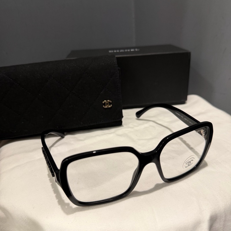 Chanel 香奈兒 爆款 so black 立體字母logo 平光眼鏡-20