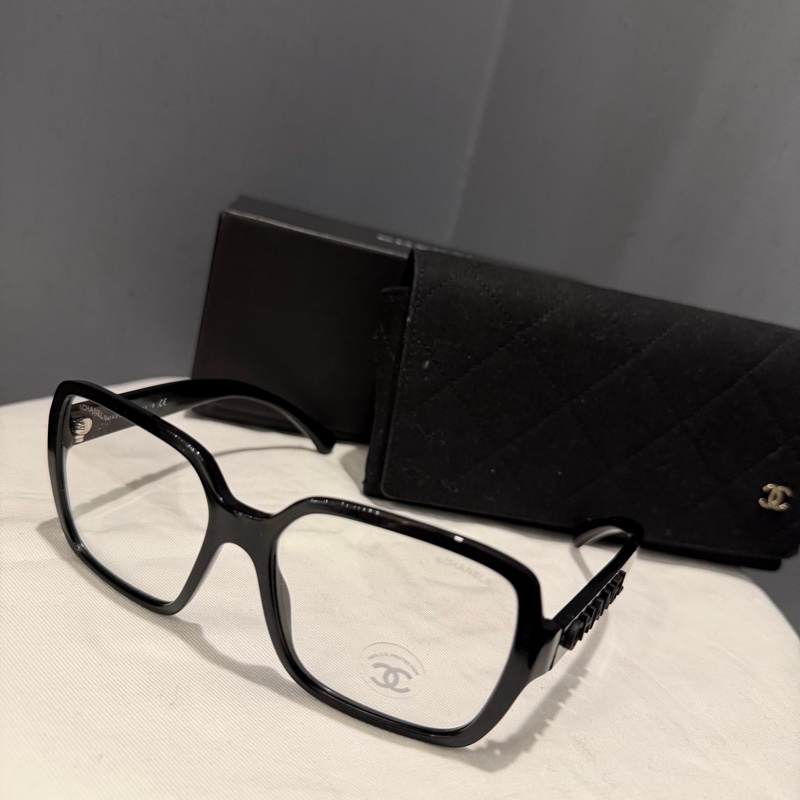 Chanel 香奈兒 爆款 so black 立體字母logo 平光眼鏡-22
