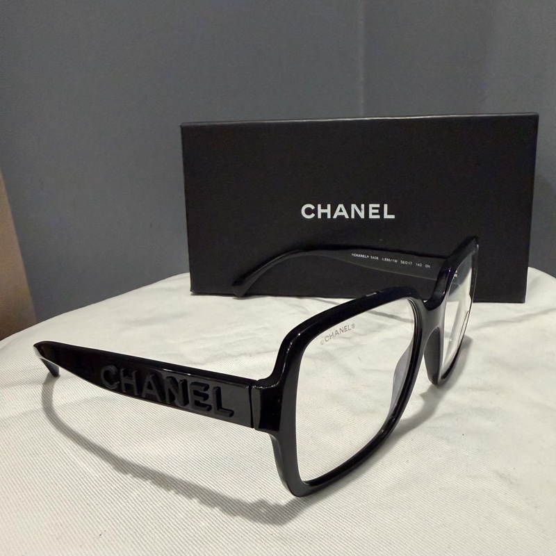 Chanel 香奈兒 爆款 so black 立體字母logo 平光眼鏡-24