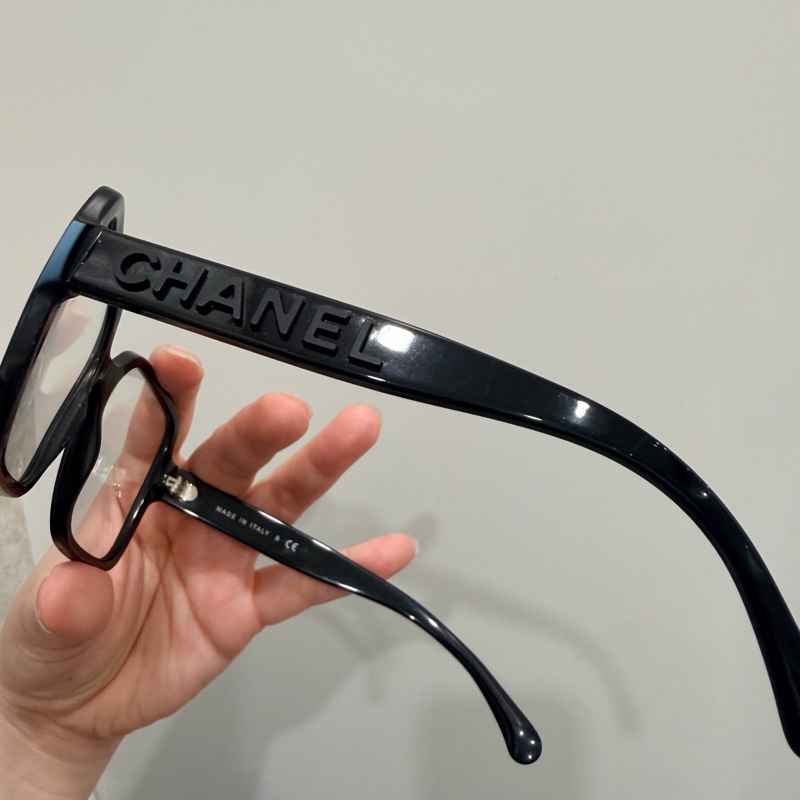 Chanel 香奈兒 爆款 so black 立體字母logo 平光眼鏡-36