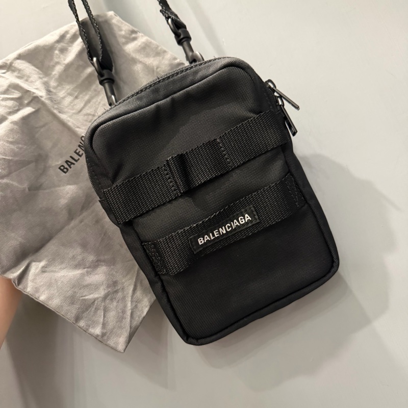 Balenciaga 巴黎世家 尼龍 小包 斜背包 黑-0