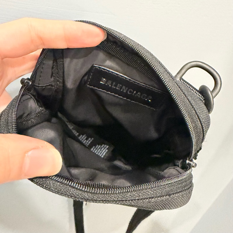 Balenciaga 巴黎世家 尼龍 小包 斜背包 黑-8
