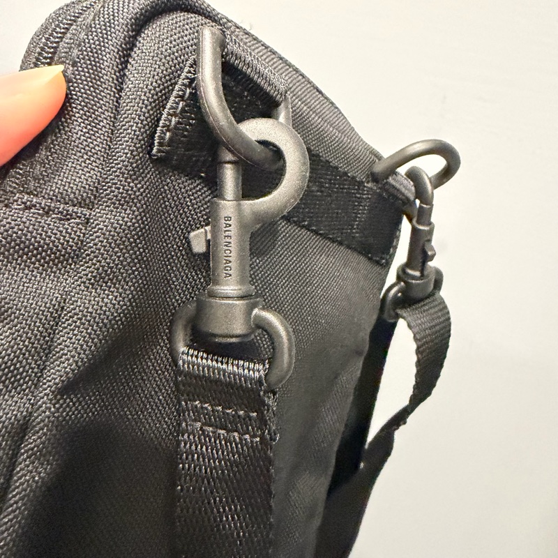 Balenciaga 巴黎世家 尼龍 小包 斜背包 黑-12