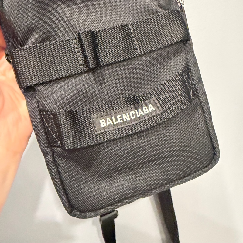 Balenciaga 巴黎世家 尼龍 小包 斜背包 黑-16