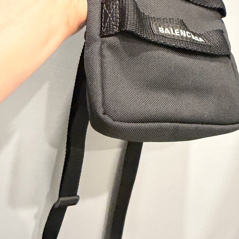 Balenciaga 巴黎世家 尼龍 小包 斜背包 黑-17