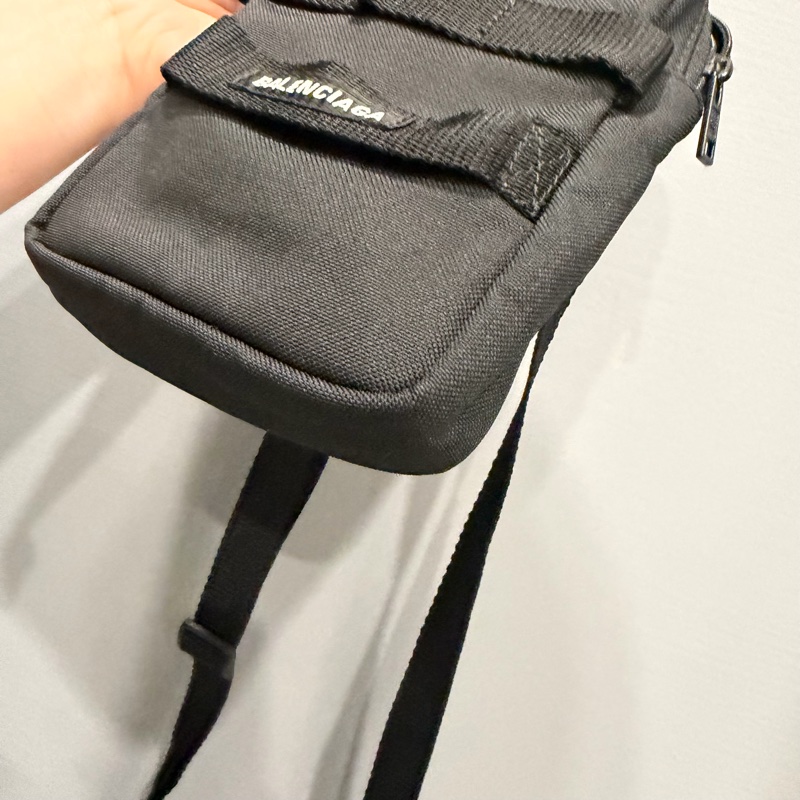 Balenciaga 巴黎世家 尼龍 小包 斜背包 黑-18