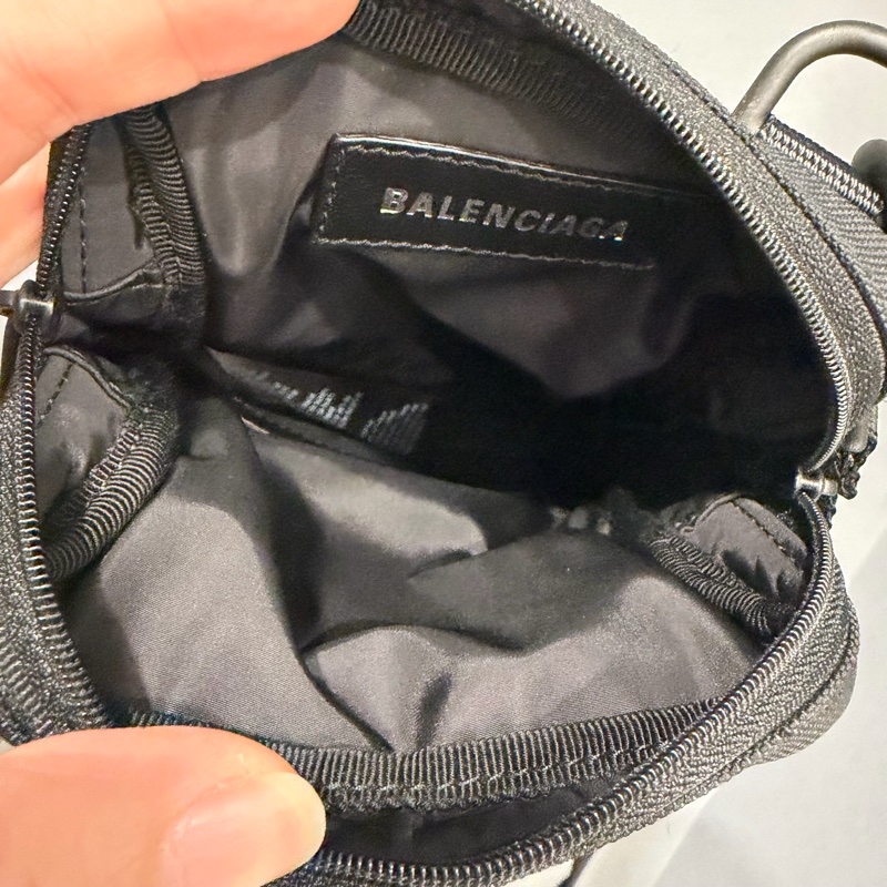 Balenciaga 巴黎世家 尼龍 小包 斜背包 黑-22