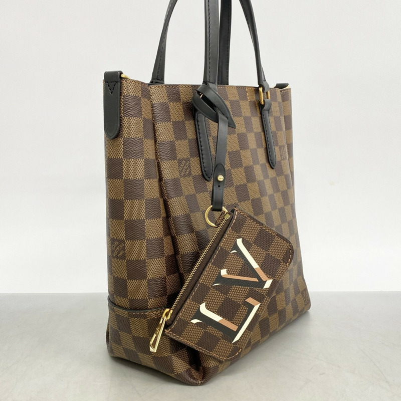 路易威登 Damier Belmont NV BB 手提包 N60348 黑色 Ebene 兩用包 女士 P2161909-1